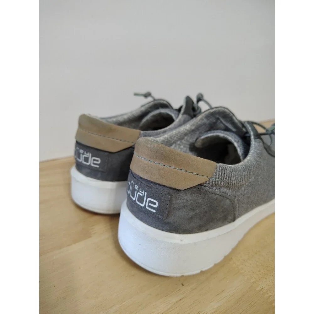 Hey Dude Hugo Stretch Shoes Men's Size: 9 Eu 42 Gray Casual Comfort Slip On